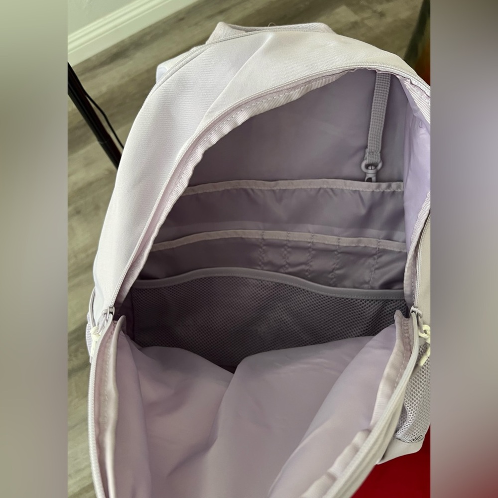 Pink Classic Canvas Backpack In Light Purple/Spring Violet Color. - Picture 4 of 7